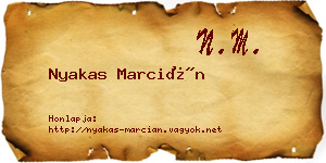Nyakas Marcián névjegykártya